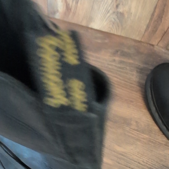 Dr. Martens Black Streetwear Vintage Combat Boots with Buckles 11      -c164 - Picture 9 of 9